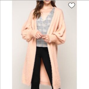 Mustard Seed Balloon Sleeve Cardigan